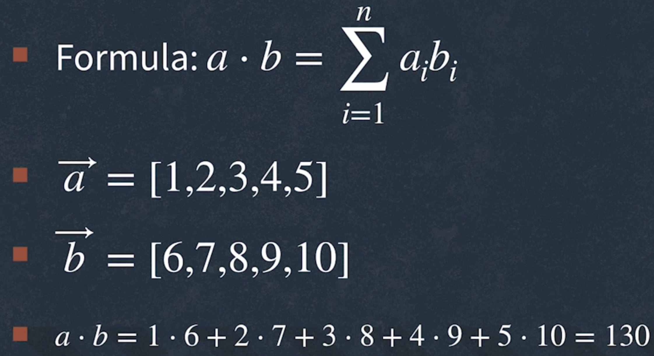 Dot Notation Formula Example